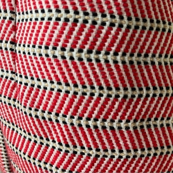 Jcrew Women’s Italian Tie Waist Dress in Tweed Sleeveless Red Tan Black 8T - Picture 10 of 12